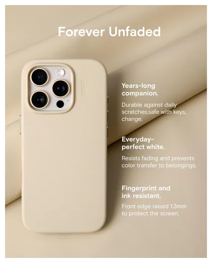 MOFT MOVAS Snap iPhone 16 Pro Hoesje MagSafe Vegan Leer Back Cover Taupe afbeelding 8