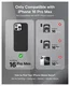 MOFT MOVAS Snap iPhone 16 Pro Max Hoesje MagSafe Vegan Leer Back Cover Zwart afbeelding 9