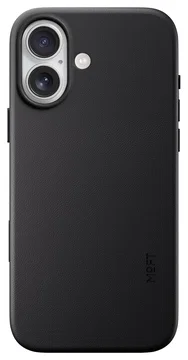 MOFT MOVAS Snap iPhone 17 Hoesje MagSafe Vegan Leer Back Cover Zwart
