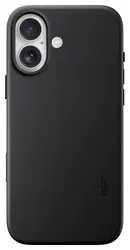 MOFT MOVAS Snap iPhone 17 Hoesje MagSafe Vegan Leer Back Cover Zwart afbeelding