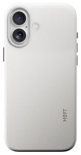 MOFT MOVAS Snap iPhone 17 Hoesje MagSafe Vegan Leer Back Cover Grijs afbeelding 1