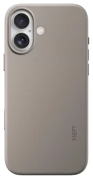 MOFT MOVAS Snap iPhone 17 Hoesje MagSafe Vegan Leer Back Cover Taupe