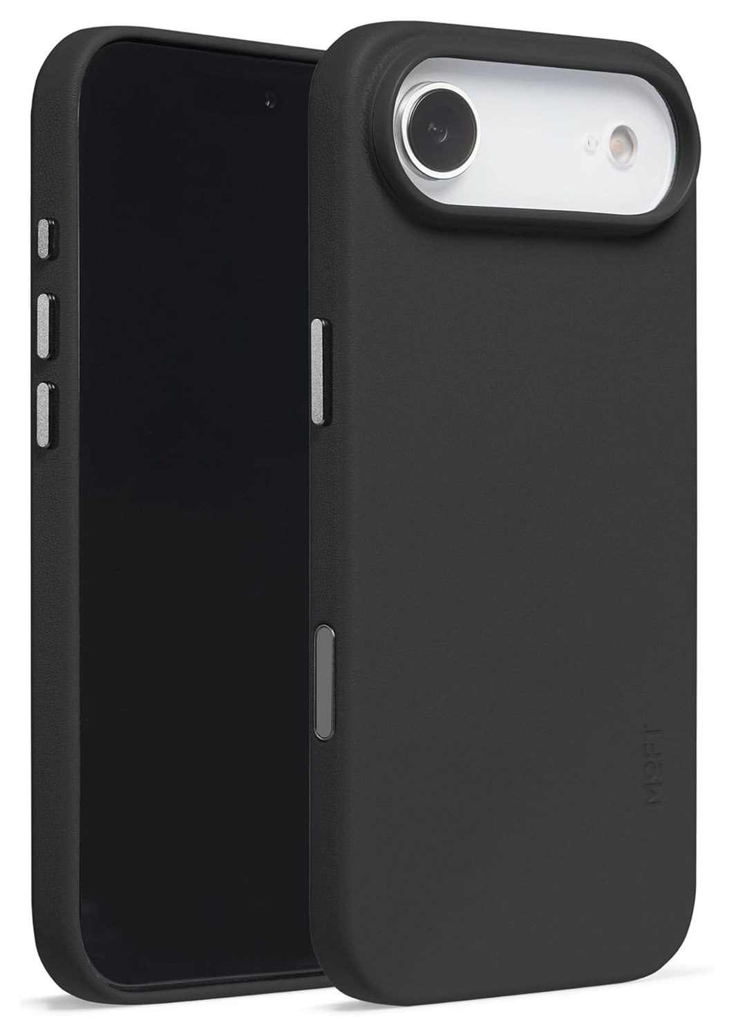MOFT MOVAS Snap iPhone Air Hoesje MagSafe Vegan Leer Back Cover Zwart afbeelding 2
