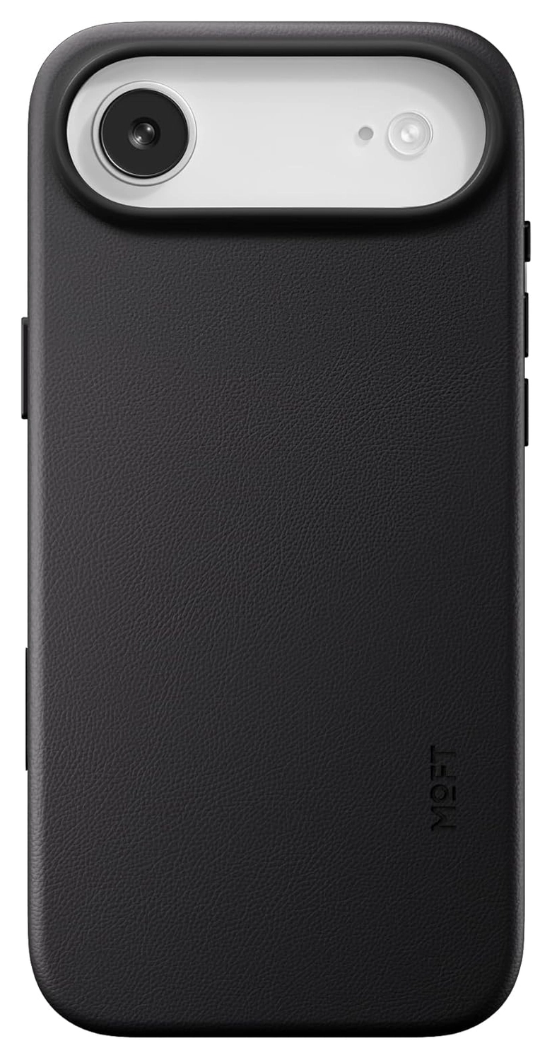 MOFT MOVAS Snap iPhone Air Hoesje MagSafe Vegan Leer Back Cover Zwart afbeelding 1