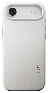 MOFT MOVAS Snap iPhone Air Hoesje MagSafe Vegan Leer Back Cover Grijs