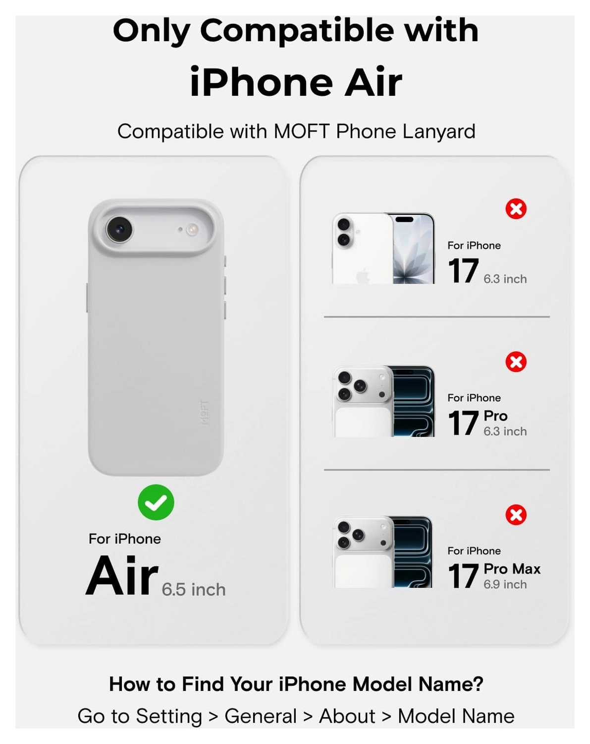 MOFT MOVAS Snap iPhone Air Hoesje MagSafe Vegan Leer Back Cover Grijs afbeelding 4