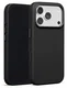 MOFT MOVAS Snap iPhone 17 Pro Hoesje MagSafe Vegan Leer Back Cover Zwart afbeelding 2