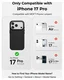 MOFT MOVAS Snap iPhone 17 Pro Hoesje MagSafe Vegan Leer Back Cover Zwart afbeelding 4