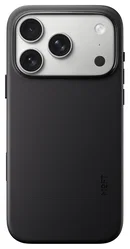 MOFT MOVAS Snap iPhone 17 Pro Hoesje MagSafe Vegan Leer Back Cover Zwart afbeelding