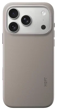 MOFT MOVAS Snap iPhone 17 Pro Hoesje MagSafe Vegan Leer Back Cover Taupe