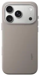 MOFT MOVAS Snap iPhone 17 Pro Hoesje MagSafe Vegan Leer Back Cover Taupe afbeelding