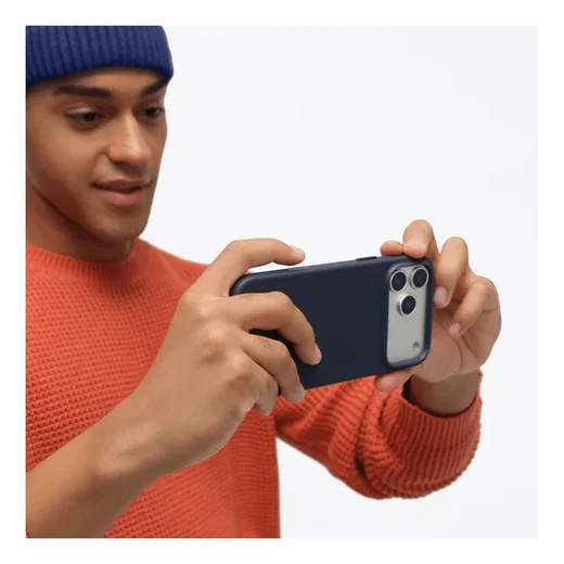 MOFT MOVAS Snap iPhone 17 Pro Hoesje MagSafe Vegan Leer Back Cover Navy afbeelding 13
