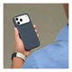MOFT MOVAS Snap iPhone 17 Pro Hoesje MagSafe Vegan Leer Back Cover Navy afbeelding 4
