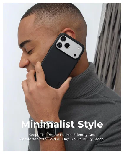 MOFT MOVAS Snap iPhone 17 Pro Hoesje MagSafe Vegan Leer Back Cover Navy afbeelding 7