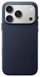 MOFT MOVAS Snap iPhone 17 Pro Hoesje MagSafe Vegan Leer Back Cover Navy afbeelding