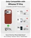 MOFT MOVAS Snap iPhone 17 Pro Hoesje MagSafe Vegan Leer Back Cover Rood afbeelding 4