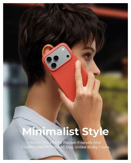 MOFT MOVAS Snap iPhone 17 Pro Hoesje MagSafe Vegan Leer Back Cover Rood afbeelding 6