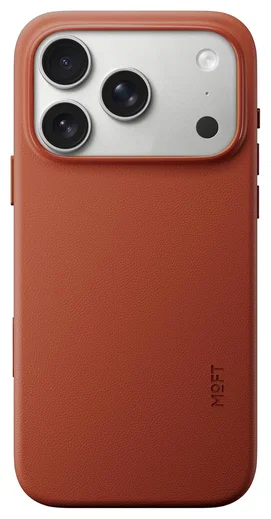 MOFT MOVAS Snap iPhone 17 Pro Hoesje MagSafe Vegan Leer Back Cover Rood afbeelding 1