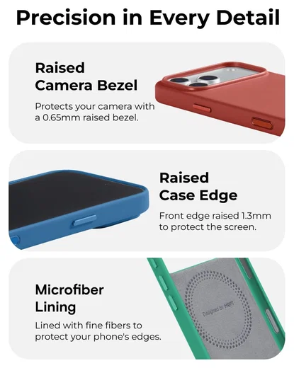 MOFT MOVAS Snap iPhone 17 Pro Hoesje MagSafe Vegan Leer Back Cover Blauw afbeelding 10