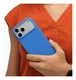 MOFT MOVAS Snap iPhone 17 Pro Hoesje MagSafe Vegan Leer Back Cover Blauw afbeelding 12