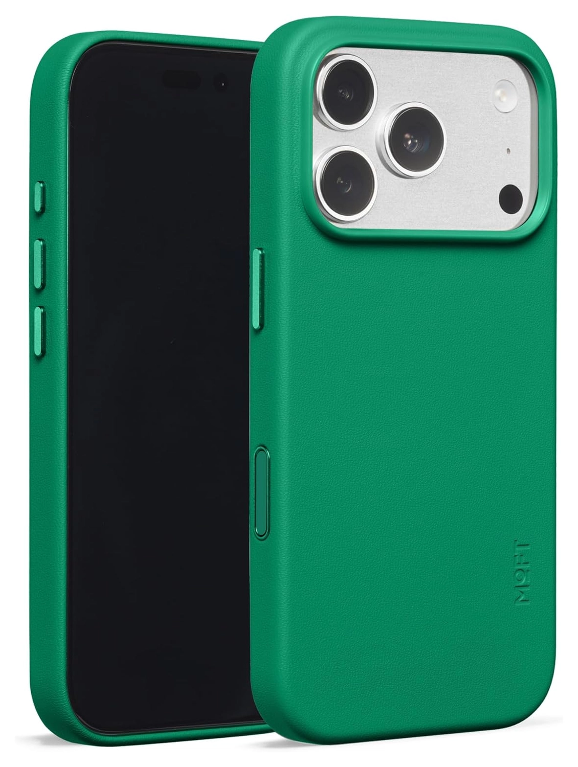 MOFT MOVAS Snap iPhone 17 Pro Hoesje MagSafe Vegan Leer Back Cover Groen afbeelding 2
