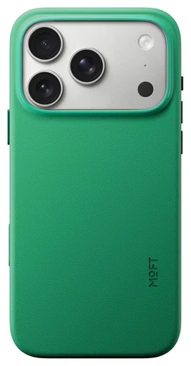 MOFT MOVAS Snap iPhone 17 Pro Hoesje MagSafe Vegan Leer Back Cover Groen afbeelding 1