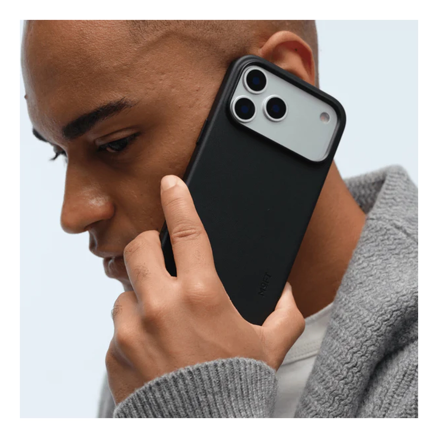 MOFT MOVAS Snap iPhone 17 Pro Max Hoesje MagSafe Leer Back Cover Zwart afbeelding 13