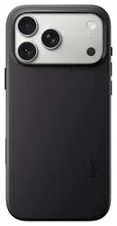 MOFT MOVAS Snap iPhone 17 Pro Max Hoesje MagSafe Leer Back Cover Zwart afbeelding