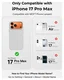 MOFT MOVAS Snap iPhone 17 Pro Max Hoesje MagSafe Leer Back Cover Grijs afbeelding 4