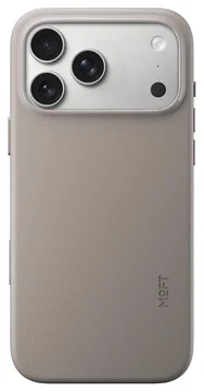 MOFT MOVAS Snap iPhone 17 Pro Max Hoesje MagSafe Leer Back Cover Taupe