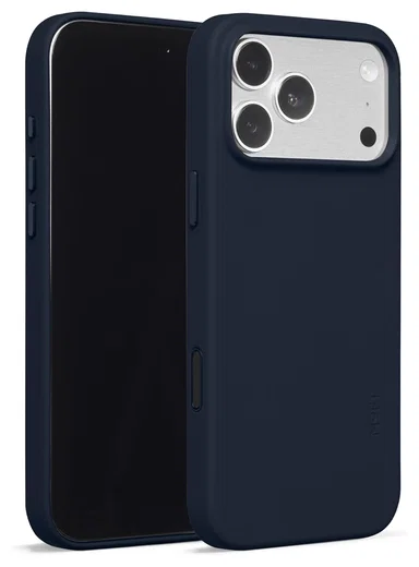 MOFT MOVAS Snap iPhone 17 Pro Max Hoesje MagSafe Leer Back Cover Navy afbeelding 2
