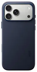 MOFT MOVAS Snap iPhone 17 Pro Max Hoesje MagSafe Leer Back Cover Navy afbeelding