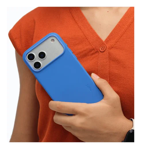 MOFT MOVAS Snap iPhone 17 Pro Max Hoesje MagSafe Leer Back Cover Blauw afbeelding 12