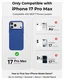 MOFT MOVAS Snap iPhone 17 Pro Max Hoesje MagSafe Leer Back Cover Blauw afbeelding 4