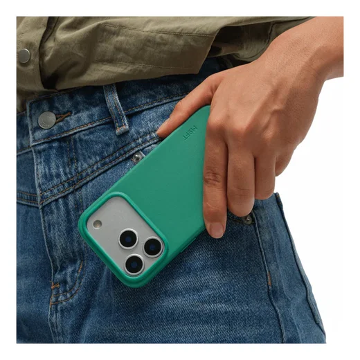 MOFT MOVAS Snap iPhone 17 Pro Max Hoesje MagSafe Leer Back Cover Groen afbeelding 11