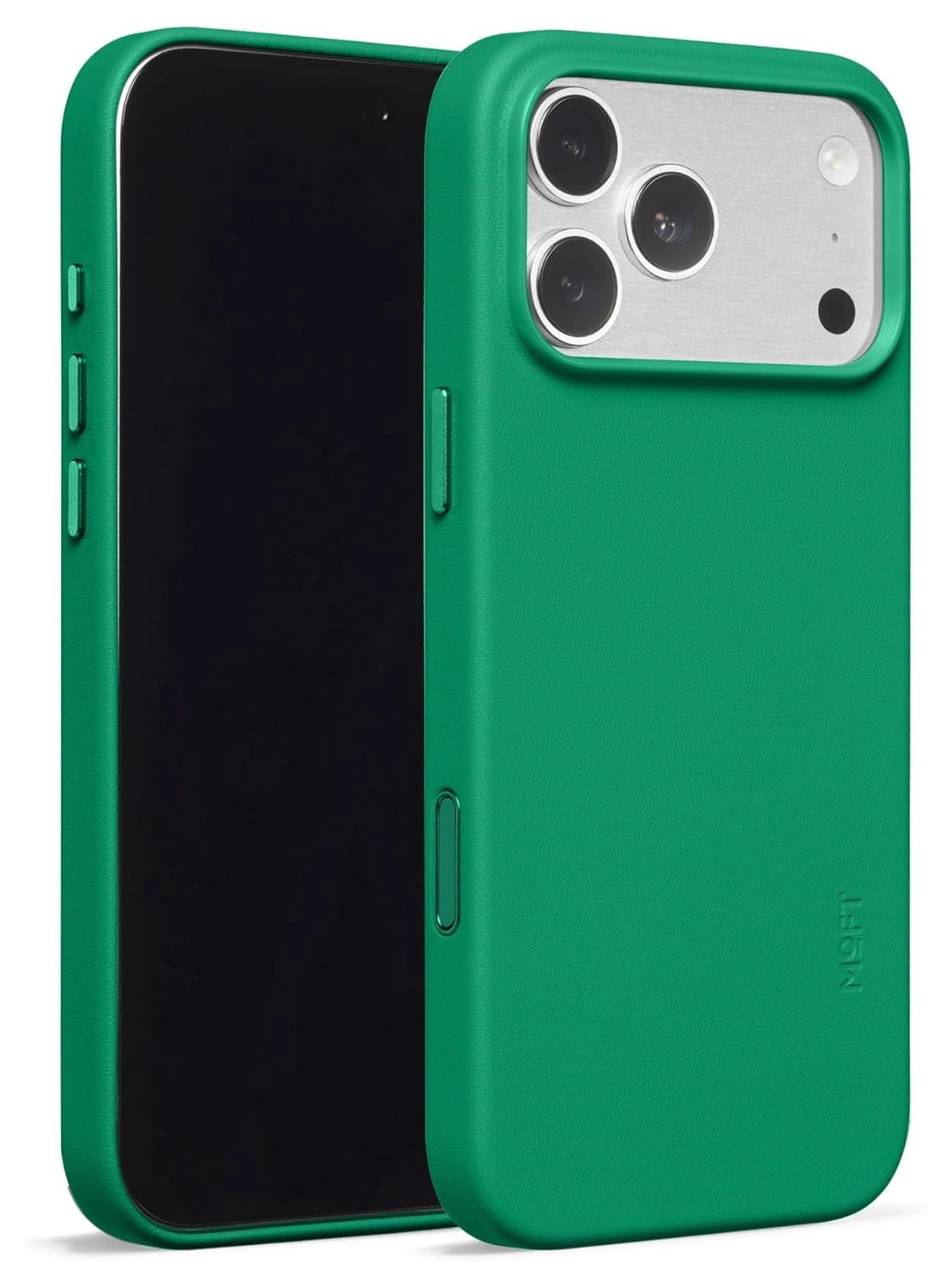 MOFT MOVAS Snap iPhone 17 Pro Max Hoesje MagSafe Leer Back Cover Groen afbeelding 2