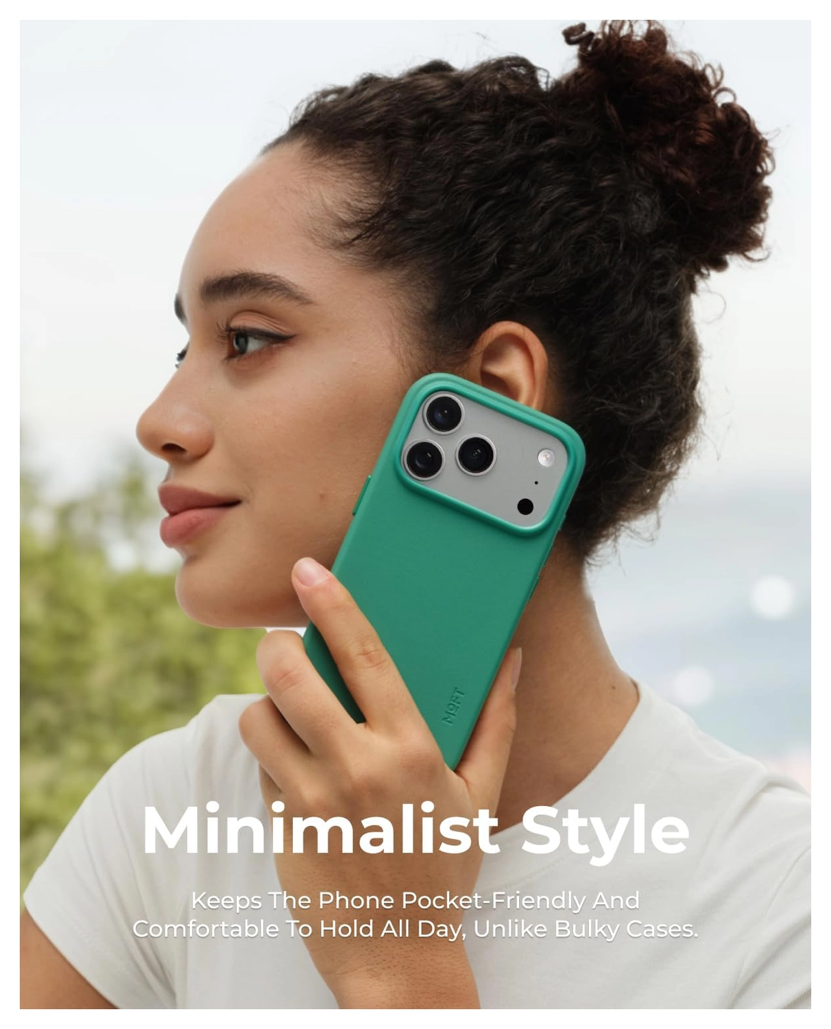 MOFT MOVAS Snap iPhone 17 Pro Max Hoesje MagSafe Leer Back Cover Groen afbeelding 6