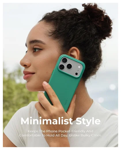 MOFT MOVAS Snap iPhone 17 Pro Max Hoesje MagSafe Leer Back Cover Groen afbeelding 6