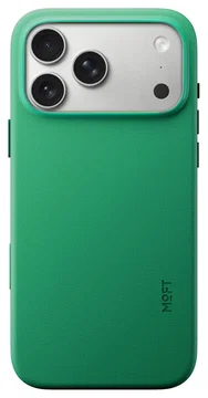 MOFT MOVAS Snap iPhone 17 Pro Max Hoesje MagSafe Leer Back Cover Groen