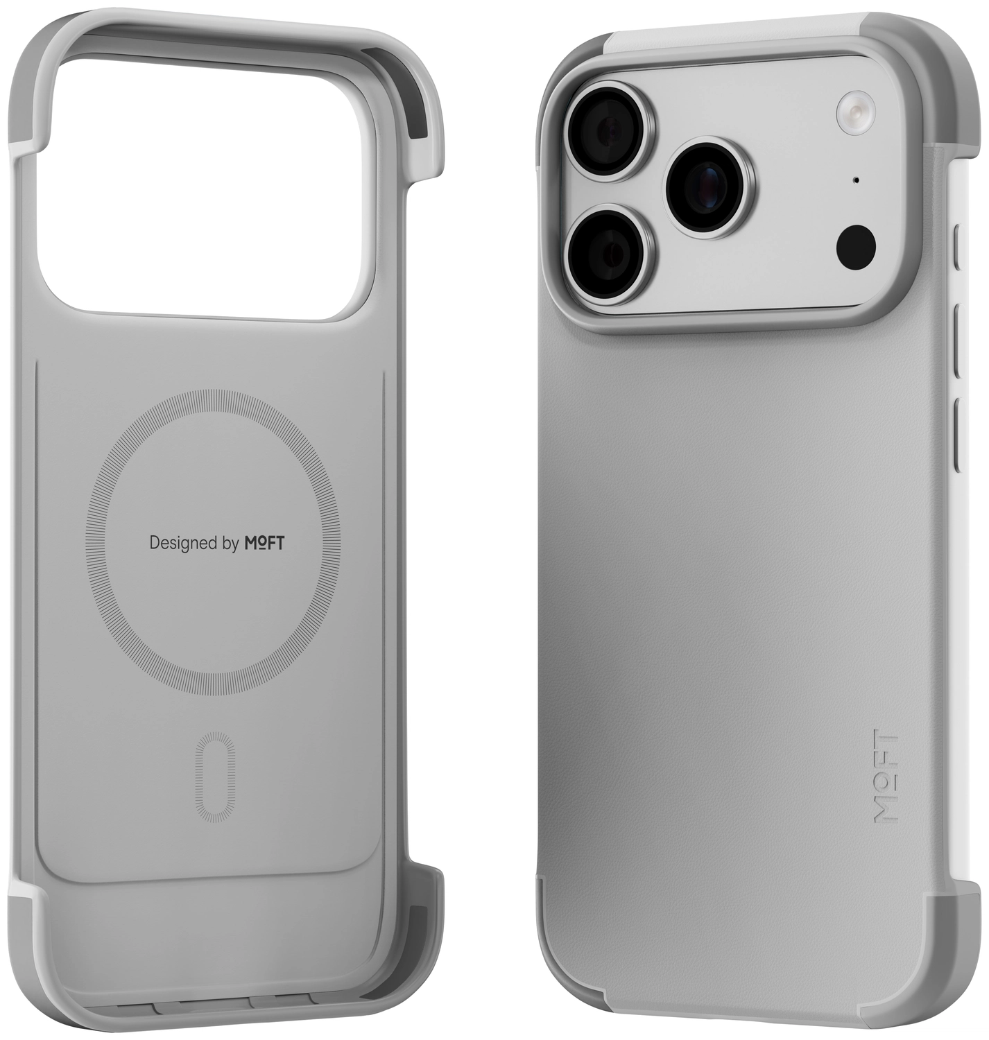 MOFT MOVAS Frame iPhone 17 Pro Hoesje MagSafe Back Cover Ultra Dun Grijs afbeelding 16