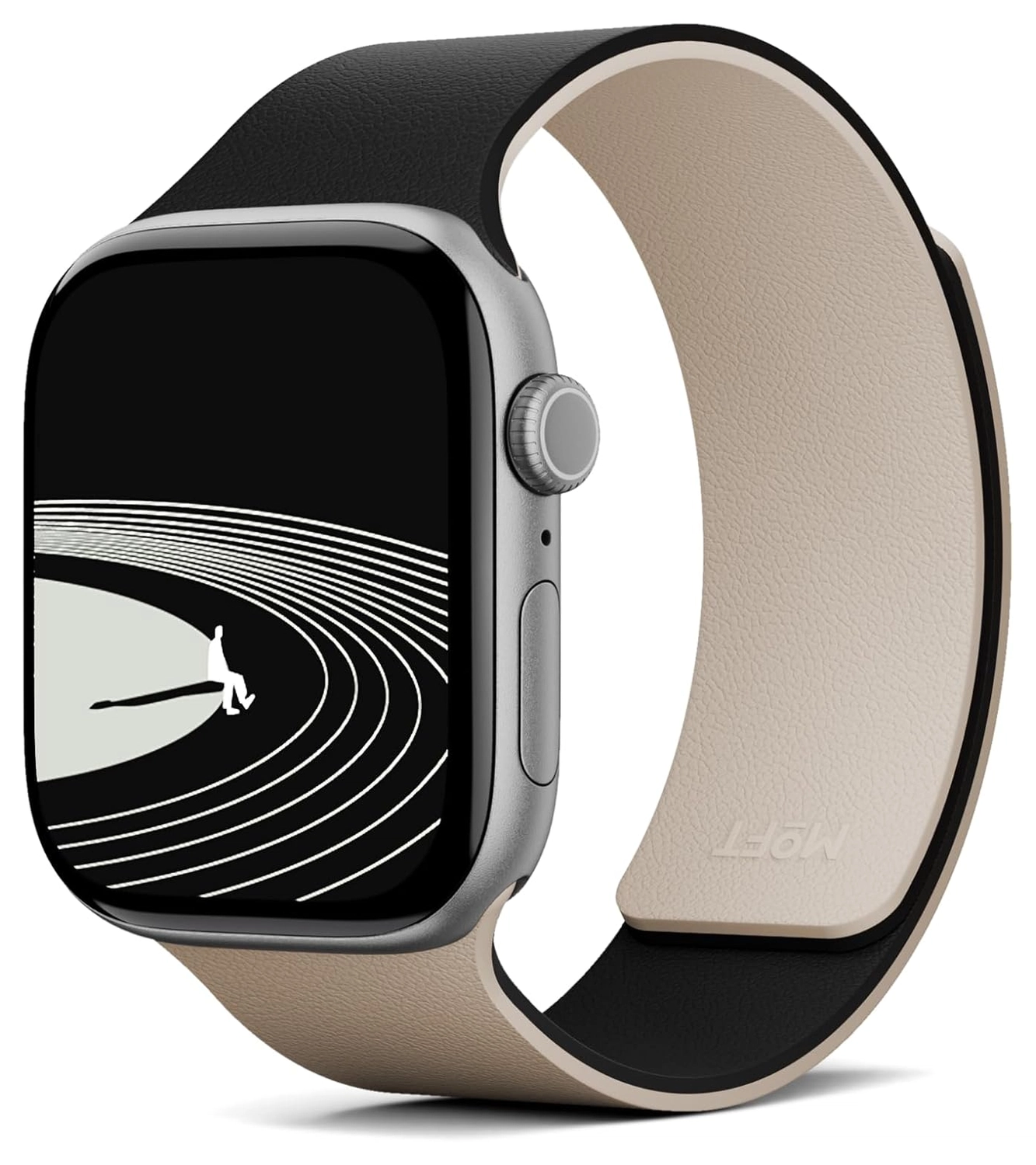MOFT Snap - Apple Watch Bandje - 1-11/SE/Ultra - 49/46/45/44/42MM - Zwart Beige afbeelding 1
