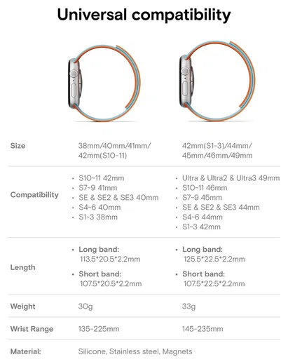 MOFT Snap - Apple Watch Bandje - 1-11/SE/Ultra - 49/46/45/44/42MM - Zwart Beige afbeelding 8