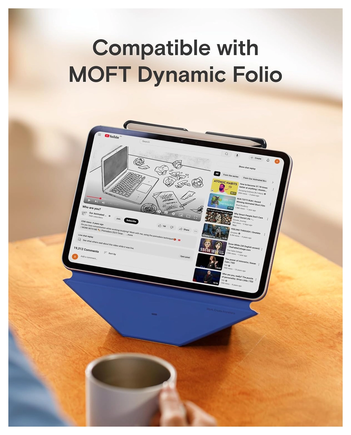 MOFT Apple Pencil (Pro) Houder voor Dynamic Folio & Float Folio Hoes Zwart afbeelding 7