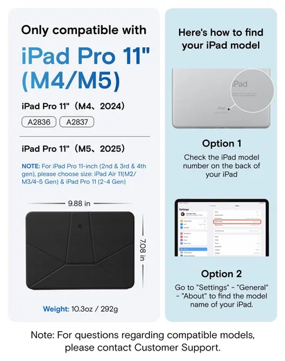 MOFT Dynamic Folio iPad Pro 11 (2024/2025) Hoes Book Case met Standaard Zwart afbeelding 2