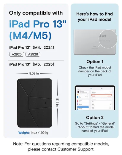 MOFT Dynamic Folio iPad Pro 13 (2024/2025) Hoes Book Case met Standaard Zwart afbeelding 2