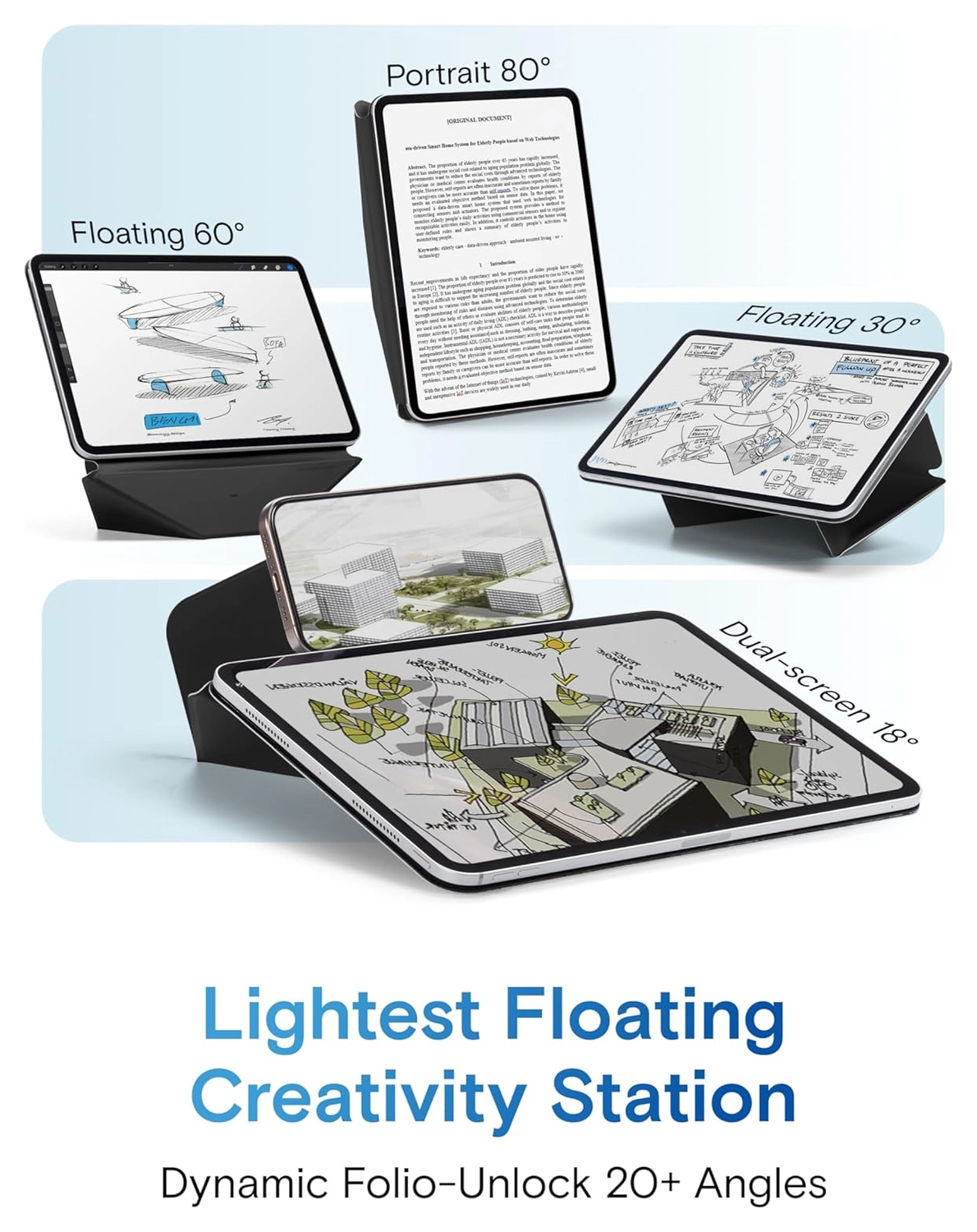 MOFT Dynamic Folio iPad Air 11 (2024/2025) / Air 10.9 (2022/2020) Hoes Zwart afbeelding 4