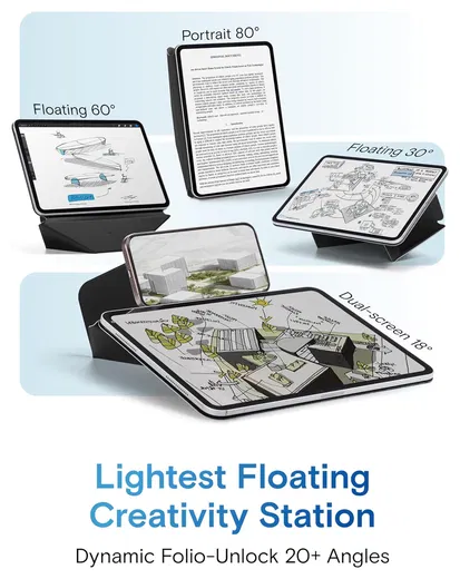 MOFT Dynamic Folio iPad Air 11 (2024/2025) / Air 10.9 (2022/2020) Hoes Zwart afbeelding 4