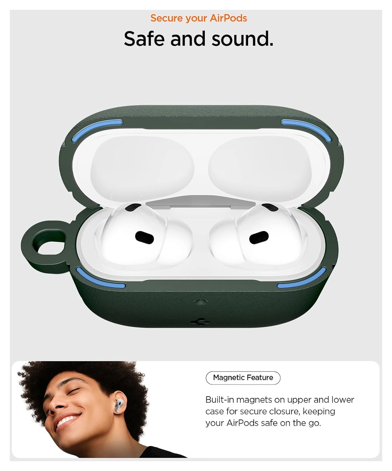 Spigen Vault Case AirPods Pro 3 Hoesje met Magneetsluiting Groen afbeelding 4