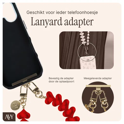 AVY Apple iPhone 17 Pro Max - Essential Kit - Burgundy - Cupid Clear Red afbeelding 6