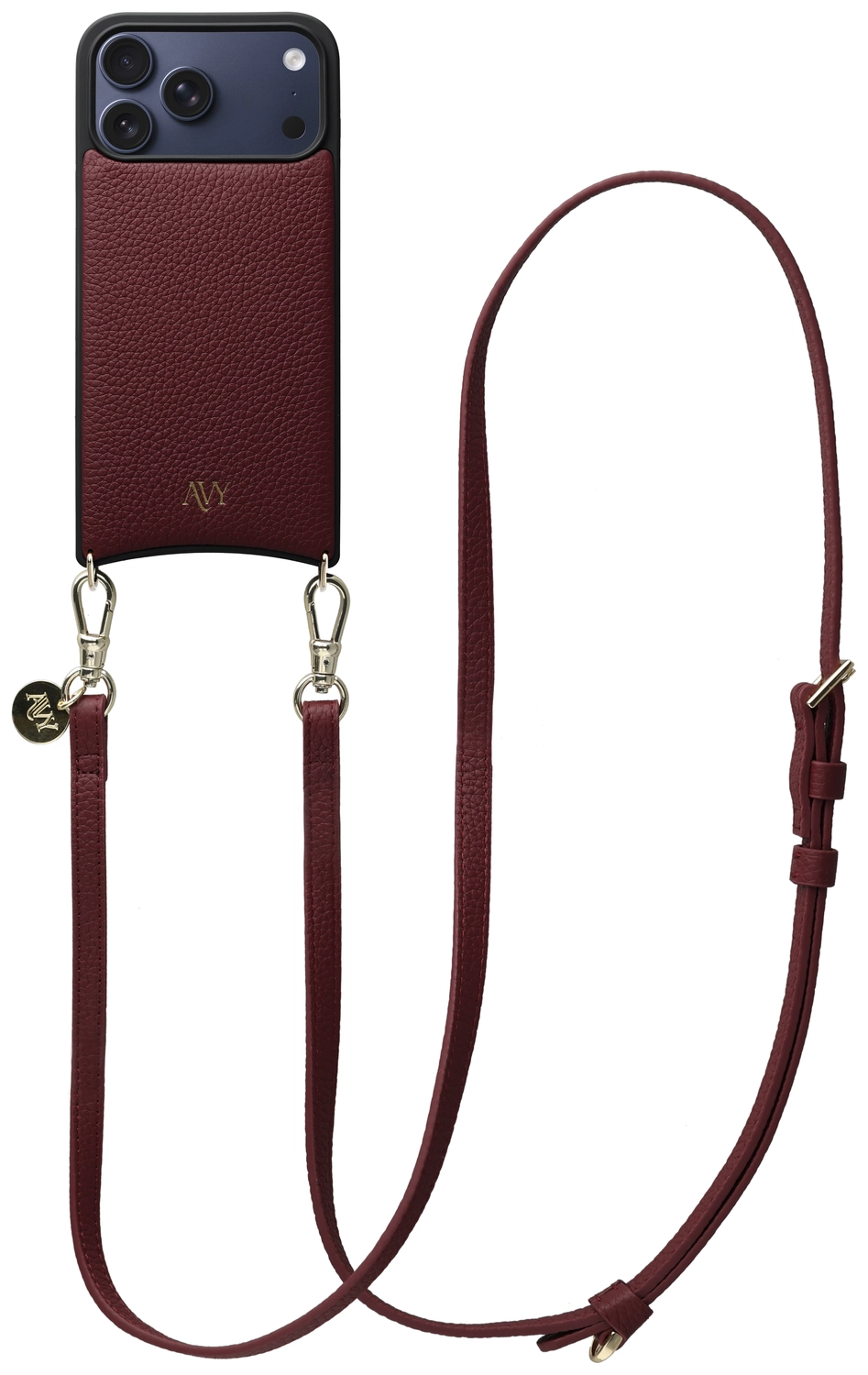 AVY Apple iPhone 17 Pro Max - Essential Kit - Burgundy - Long Leather afbeelding 1